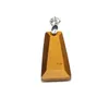 Collane con ciondolo 1pc Collana trapezoidale di cristallo semiprezioso naturale dell'occhio di tigre Collana fai-da-te Orecchini Accessori per gioielli Regalo