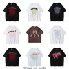 Camisetas sp5der homens mulheres de alta qualidade camisetas moda carta quadro impresso preto rosa homens aranha camiseta algodão casual tees jxyd