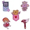 Pinos broches cardcaptor sakura tema esmalte pino emblema remendo kero chan varinha mágica selagem pessoal gameboy broche japão anime fãs c265e