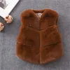 Nouveau Gilet pour enfants filles manteau 2024 nouveau automne hiver fausse fourrure gilet coréen garçons manteau mode manteaux décontractés