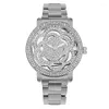 Armbanduhren BS Volldiamant Damenuhr Kristall Damenarmband Armbanduhren Uhr Uhren Quarz für Damen 154935
