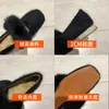 Dress Shoes Real Mink Hair Round Head Toedress Women Winter Plush Heels Pumps High Quality Ladies Fur Heeled Feminino