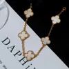 Дизайнерские ювелирные украшения роскошные браслетные звенья цепь Vanca Kaleidoscope 18k Gold Van Clover Браслет с сверкающими кристаллами и бриллиантами Идеальный подарок для женщин IRN0