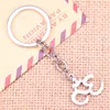 Keychains 20st Fashion Keychain 23x21mm Yoga om hängen diy män smycken bil nyckelkedja ringhållare souvenir för gåva