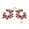 Dangle Earrings Fashionable Glass Drills Rhinestones Sunflower Portable Stud For Women Suitable Commuting Parties