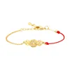 Link Bracelets Half Chain Durable Wire Luck And Wealth Accessories Rope Fashion Exclusive Money Bracelet Versatile Two Colors Red