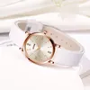 Montres-bracelets Montre à quartz de mode pour femmes Femme Style minimaliste Rose Montres-bracelets en cuir Dames Sports Casual Clock Relogio Feminino