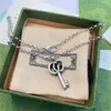 2023 Luxury Designer Necklaces Classic key Pendant Jewelry Retro carving keys Necklacess Couples Party Holiday high quality Gift g290K