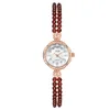Relógios de pulso feminino luz luxo relógio marca pérola pulseira impermeável e elegante w100