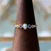 LAMOON 925 bague en argent Sterling pour femmes motif de mer Larimar Tanzanite topaze blanche pierre précieuse plaqué or bijoux fins LMRI144 2011198v