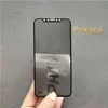 10pcs preto filme de cola completa protetor de tela de privacidade para Apple iPhone 15 14 13 ProMAX XR XS Max Edge para X 12 Mini 11 Pro Max Peeping Proof Cerâmica