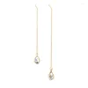 Kolczyki Dangle Fashion Crystal Biżuteria Długa kropla Rhinestone Tassel Oorbellen Brincos for Women Wedding Earing