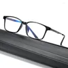 Solglasögon unisex vintage ultralätt läsglasögon mode flexibel tr90 ram glasögon män anti-blå ljus långt syn presbyopia
