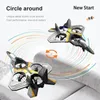 V17 Drone Trick 4 Rotor RC Planeur Avion Mini LED 24G Capteur de Gravité Télécommande Hélicoptère Avion Extérieur Jouets 231229