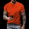 Homens camisetas Engraçado T-shirt 3D Impresso Oversized Solto Manga Curta Verão Homens Roupas Vintage Rua Padrão Sólido Tees Tops