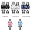 Montres-bracelets CHENXI Couple Montres Paire Hommes et Femmes Mode Bracelet en acier inoxydable Quartz Horloge Set Articles cadeaux Montre