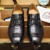 Dress Shoes Hexiaofengdedian Men Formal Male Crocodile Leather Sole Get Marry