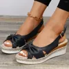 Sandals Ladies Shoes 2023 Fashion Plus Size Wedge Women's Platform Mid Heel Open Toe Female Beach Casual Women