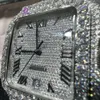 Montre de luxe mécanique de haute qualité pour hommes, personnalisée, Hip Hop, diamant glacé, Moissanite