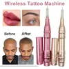 Trådlös permanent makeupmaskin MicroShading Professional PMU Machine Tattoo Pen Gun Kit For Eyebrow Miroblading Eyeliner Lip 231229