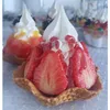 Kwiaty dekoracyjne lody owoce chrupiące sztuczna miska dyniowa impreza dekoracja mango bananowa akcesoria do ciasta deser