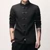 Ethnic Clothing 2023 Mens Traditional Chinese Men Tai Chi Master Costume Male Tops Jackets Spring Autumn Solid Tang Suit