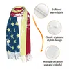 Foulards Drapeau américain Drapeau d'hiver Écharpe Châles Wrap Femmes Hommes Chaud Bufanda Gland