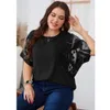 T-Shirt Large Size Women's TShirt Patchwork Printed Short Sleeve Plus Size Shirt Ladies Top Casual Loose Fashion Summer 2022 New