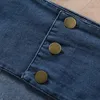 Ensembles de vêtements 2023 Été 2 pièces Ensemble Vêtements pour enfants Denim Co-ord Jeans Survêtements Wash Blue Vintage Acubi Pantalons pour enfants pour filles 1-7 ans