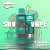 Entrepôt de l'UE Envoi d'origine Savage Vape Bubble Puff 15000 Cigarette E jetable 650mAh Batterie rechargeable 28 ml chariots préfabillés Vaper Disposables 5% 15K Puffes