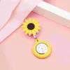 Pocket Watches Table Sunflower Form Men Digital Watch Fob Nurses Zinc Alloy Durable