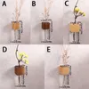 Vases Tube à essai magnétique Vase en bois Réfrigérateur Autocollant Simulation Fleur DIY Arrangement Maison Cuisine Décoration