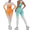 Active Sets Yoga Clothing Ropa De Deportiva Mujer Gym Clothes Sports Bra Pants Leggings Tracksuit Women Two Piece Set Seamless Gymwear