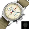 Horloges RODE STER Vintage 40 mm 38 mm met zeemeeuw ST1901 beweging 1963 chronograaf mechanisch horloges saffier zwanenhals horloge