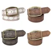 Ceintures Ceinture de taille vintage avec boucle antique en cuir PU floral en relief pour femmes