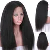 Pruiken Yaki Rechte Synthetische Kant Simulatie Menselijk Haar Lacefront Frontale Pruiken Voor Vrouwen 65 Cm/25.5 Inch FY867385