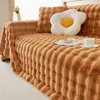 Housses de chaise automne hiver bulle velours canapé serviette non pelucheux sensation couverture coussin chaud épaissi peluche couverture