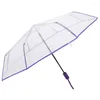 Parapluies Transparent Parapluie Automatique Pluie Femmes Hommes Soleil Auto Compact Pliant Style Coupe-Vent Clair Tra