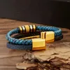 Braccialetti con ciondoli LIEBE ENGEL Bracciale punk vintage per uomo Regali di gioielli di moda in pelle intrecciata multistrato Regalo di compleanno maschile