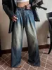 Женские джинсы Duomofu Классические прямые свободные длинные женские широкие брюки Шикарная высокая талия Тонкий простой повседневный модный женский размер S-XL