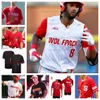 Personalize o NC State Carson Falsken Wolfpack NCAA College Baseball costurou camisas qualquer nome Qualquer número usa Brandon Crabtree Matt Heavner Peyton Young Zupito