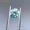Big Real Stone 1CT 6 5MM Blue-green Loose Lab-grown Diamonds Color D VVS 3EX Moissanite For Rings280L