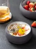 Plates Creative Japanese Round Bowl for Restaurant Table Seary Deep Plate Factory Wholesale Hushåll Snack Fruit Dessert