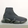 Diseñadores Belencge Speeds 2.0 V2 Zapatos casuales Plataforma Sneaker Hombres Mujeres Tripler S Paris Calcetines Botas Marca Negro Blanco Azul Luz Alta