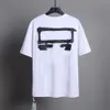 Brand Offs Magliette da uomo Designer estivi Magliette di lusso Uomo Donna Offwhites Tops T-shirt Magliette casual Magliette bianche con vernice posteriore Frecce Maglietta a maniche corte Nvez