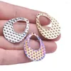 Breloques en acier inoxydable, 5 pièces/lot, gouttelettes d'eau simples, Breloques géométriques, pendentif en forme de larme, bricolage de boucles d'oreilles pour femmes, fabrication de bijoux