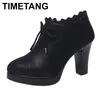 Dress Shoes TIMETANGDeep Mouth Spring Autumn Women Pumps For Ladies Wedding Bridal High Heels Platform Big Size Office