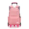 Torba studencka Rolling Backpack Kidley Trolley Girl School Plecak Multifunkcjonalne wodoodporne koła dziecięce 231229