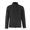 Vestes pour hommes automne et hiver mâle softshell garder au chaud polaire col montant manteau tactique de plein air sport imperméable veste bombardier