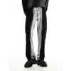 Jeans da uomo ICCLEK Pantaloni larghi stampati con gamba dritta tinti alla moda